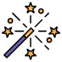 Magic Wand Miracle Wizard free icon for commercial use