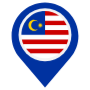 Malaysia Location Flag Pin icon