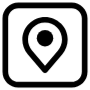 Map Location Placeholder Ui Square Black Outline free icon for commercial use