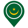 Mauritania Location Flag Pin free icon for commercial use