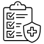 Medical Health Insurance Shield Black Outline free icon for commercial use