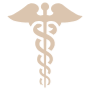 Medical Symbol Of Snake Caduceus Beige free icon for commercial use