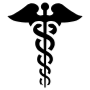 Medical Symbol Of Snake Caduceus Black free icon for commercial use