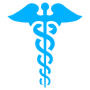 Medical Symbol Of Snake Caduceus Blue free icon for commercial use