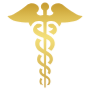 Medical Symbol Of Snake Caduceus Golden free icon for commercial use