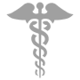 Medical Symbol Of Snake Caduceus Gray free icon for commercial use