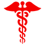 Medical Symbol Of Snake Caduceus Red free icon for commercial use