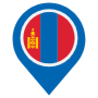 Mongolia Location Flag Pin free icon for commercial use