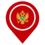 Montenegro Location Flag Pin free icon for commercial use