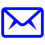 Naval Blue Email Message Outline free icon for commercial use
