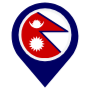 Nepal Location Flag Pin icon