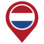 Netherlands Location Flag Pin icon