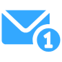 New Email Notification Blue free icon for commercial use