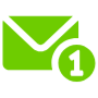 New Email Notification Green free icon for commercial use