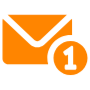 New Email Notification Orange free icon for commercial use
