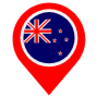New Zeland Location Flag Pin icon