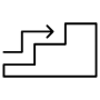 Next Step Stairs Up Arrow Black Outline free icon for commercial use