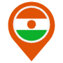 Niger Location Flag Pin icon
