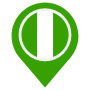 Nigeria Location Flag Pin icon