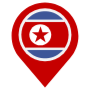 North Korea Location Flag Pin free icon for commercial use