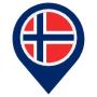Norway Location Flag Pin icon