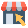 Online Shop Store Click Arrow free icon for commercial use