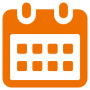 Orange Calendar free icon for commercial use