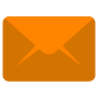 Orange Email Message free icon for commercial use