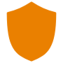 Orange Shield free icon for commercial use