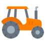 Orange Tractor free icon for commercial use