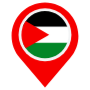 Palestine Location Flag Pin free icon for commercial use