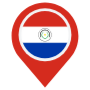 Paraguay Location Flag Pin icon