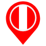 Peru Location Flag Pin icon