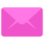 Pink Email Message free icon for commercial use
