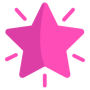 Pink Shining Star free icon for commercial use