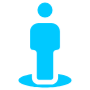 Placeholder Person Location Blue free icon for commercial use
