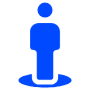 Placeholder Person Location Dark Blue free icon for commercial use