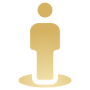 Placeholder Person Location Gold free icon for commercial use