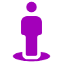 Placeholder Person Location Purple free icon for commercial use
