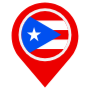 Puerto Rico Location Flag Pin icon