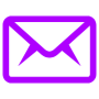 Purple Email Message Outline free icon for commercial use