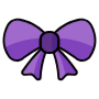 Purple Ribbon Bow free icon for commercial use