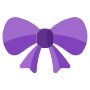 Purple Ribbon Gift Bow free icon for commercial use