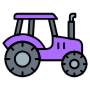 Purple Tractor Vehicle icon
