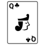 Queen Of Clubs Playing Card free icon for commercial use