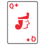 Queen Of Diamonds Playing Card free icon for commercial use