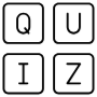 Quiz Black Outline free icon for commercial use