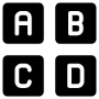 Quiz Examination Options Black free icon for commercial use