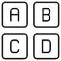 Quiz Options Black Outline free icon for commercial use