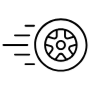 Racing Fast Tire Black Outline icon